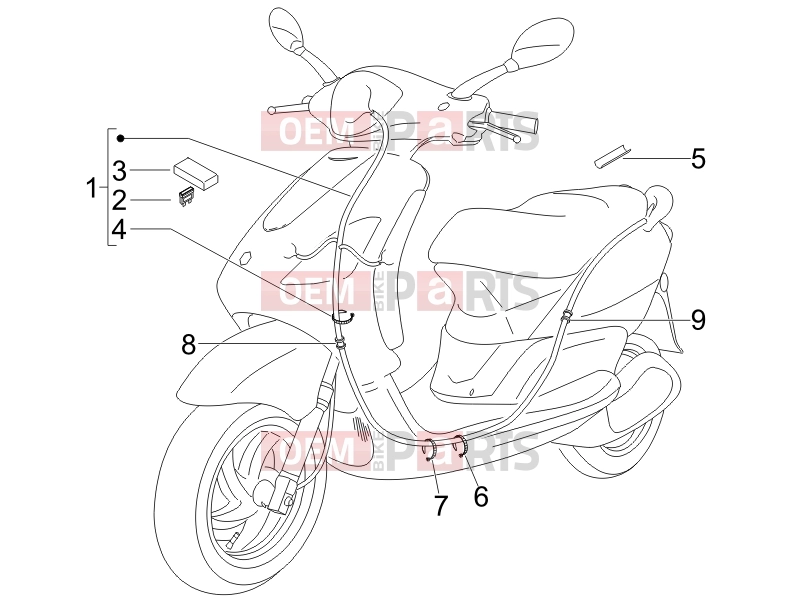 PIAGGIO Fly 50 4T Electrical system » Main cable harness