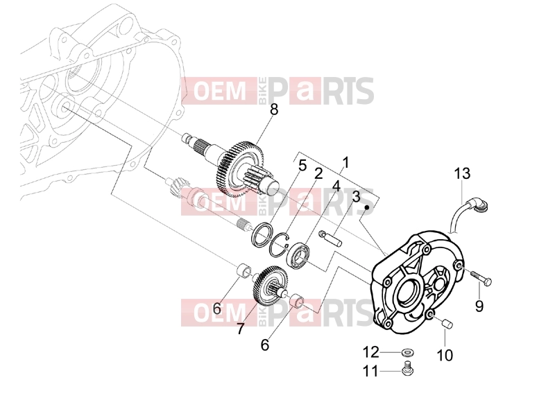 PIAGGIO Fly 50 4T Engine » Reduction unit