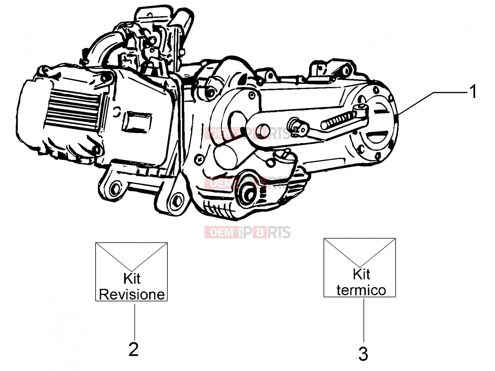 Engine » Engine, assembly - Piaggio Fly 50 4T 2V 2015
