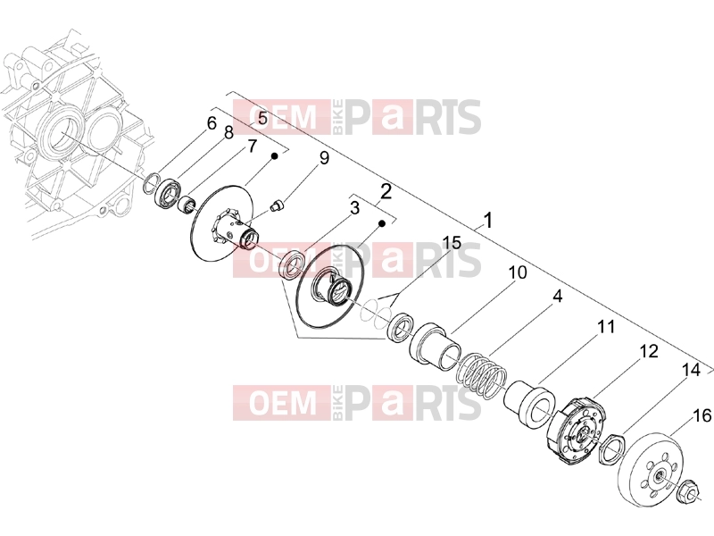PIAGGIO Fly 50 4T 2V Engine » Driven pulley