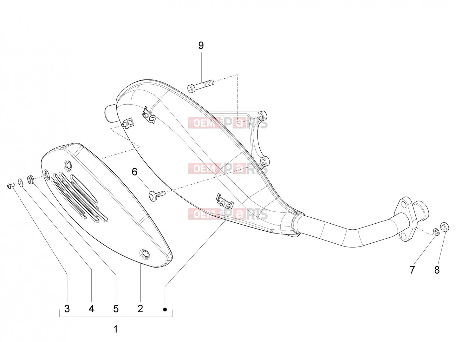 PIAGGIO Fly 50 4T 4V Engine » Silencer