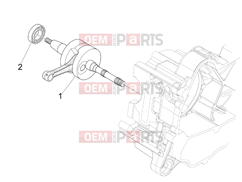 Engine » Crankshaft - Piaggio Fly 50 4T 4V 2017