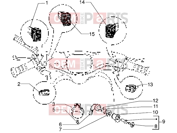 Electrical system » Switch-Horn - Piaggio Free 100