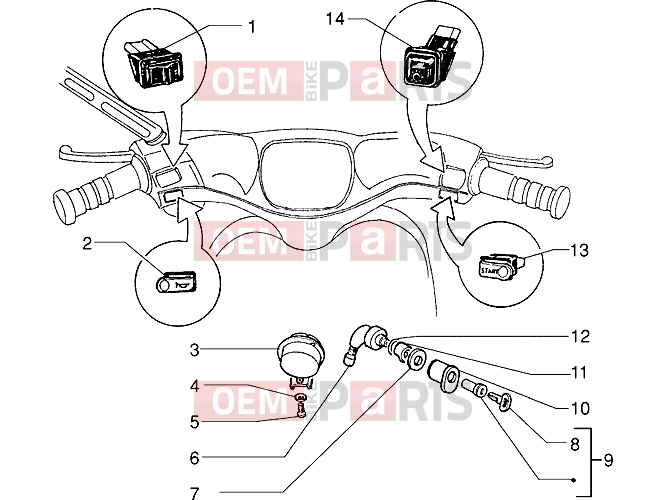 Electrical system » Electrical devices - Piaggio Free FL