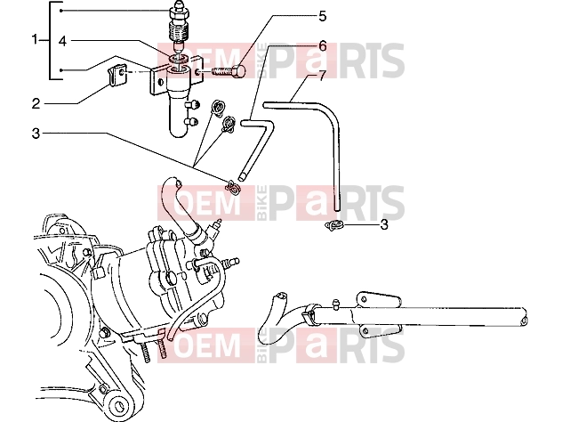 Engine » Bleeding system - Piaggio Hexagon 125