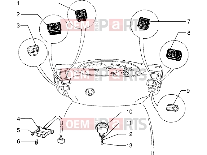 Electrical system » Electrical devices - Piaggio Hexagon 125