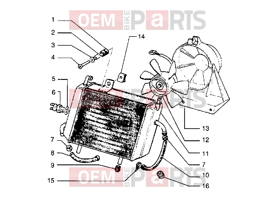 Engine » Radiator - Piaggio Hexagon LX