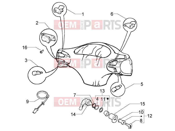 Electrical system » Electrical device - Piaggio Liberty 125 La Poste