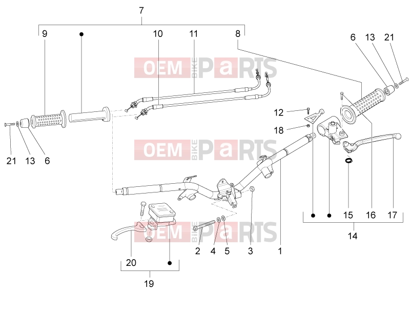 PIAGGIO Liberty elettrico PPT (E) Handlebars/Steering » Handlebars - Master cil.