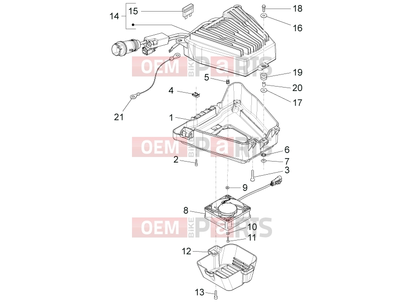 Electrical system » Electrical system components - Piaggio Liberty elettrico PPT (E) 2015
