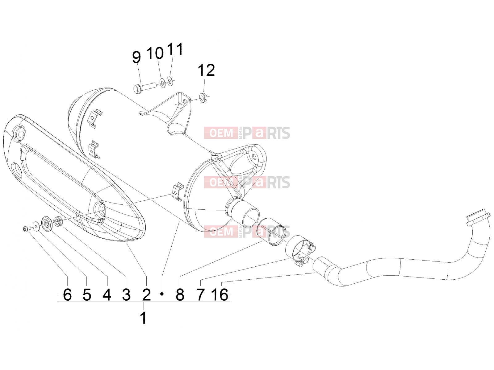 PIAGGIO MP3 125 Engine » Silencer