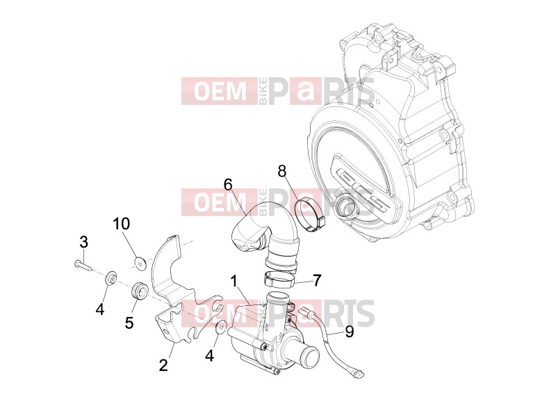 PIAGGIO MP3 125 Hibrid Engine » Cooler pump