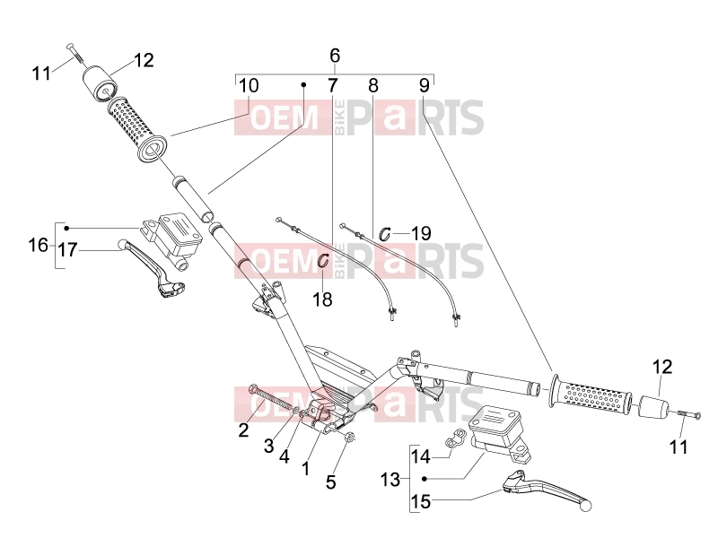 PIAGGIO MP3 125 ie Touring Handlebars/Steering » Handlebars - Master cil.