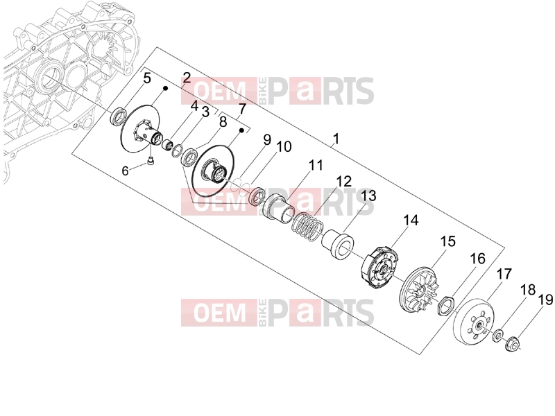 PIAGGIO MP3 250 ie LT Engine » Driven pulley