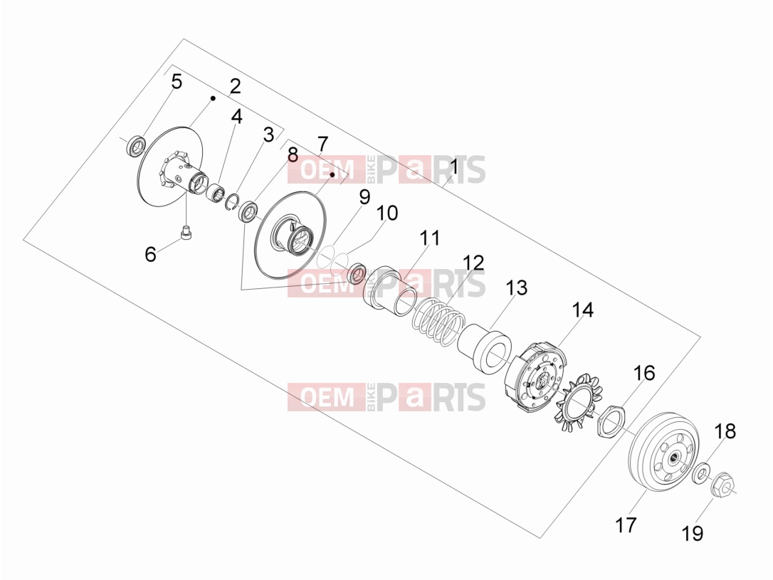 PIAGGIO MP3 300 ie LT Touring Engine » Driven pulley