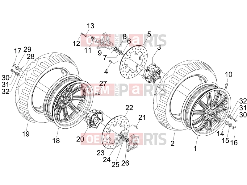 PIAGGIO MP3 500 RL Sport - Business Suspensions - Wheels » Front wheel