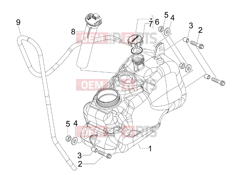 PIAGGIO MP3 500 RL Sport - Business Frame - Plastic parts - Coachwork » Fuel tank