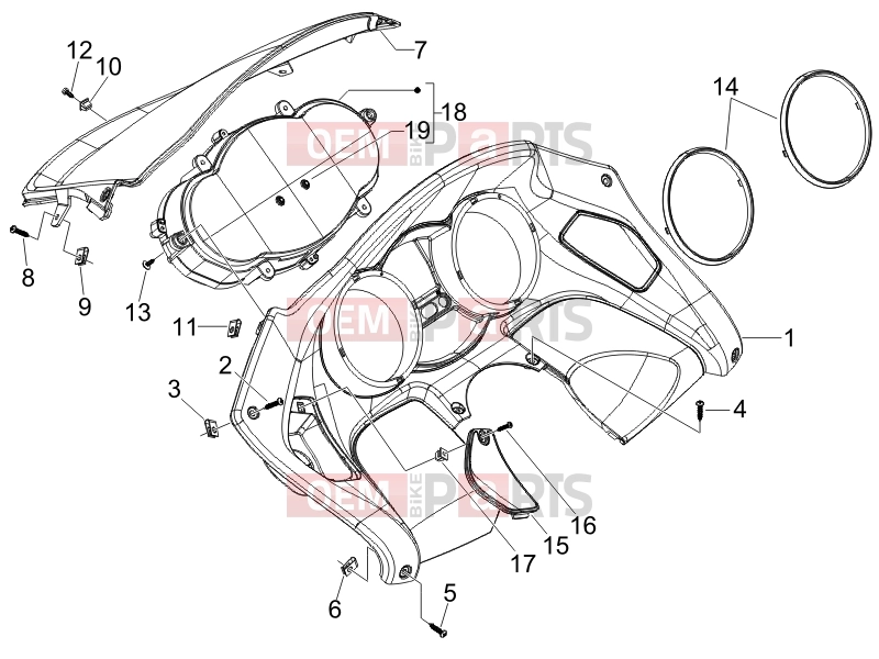 PIAGGIO MP3 500 RL Sport - Business Handlebars/Steering » Meter combination - Cruscotto