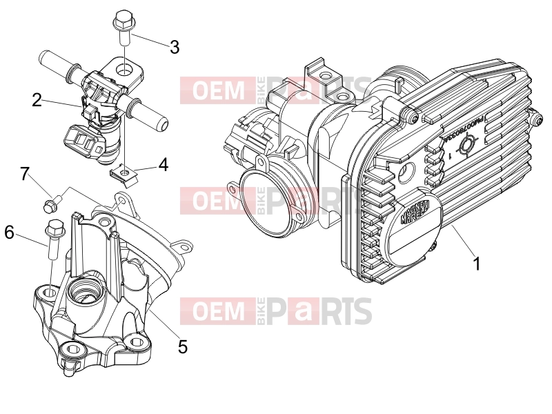 PIAGGIO MP3 500 RL Sport - Business Engine » Throttle body - Injector - Induction joint