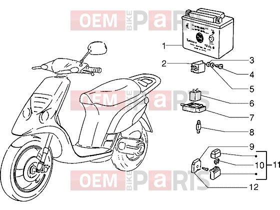 Electrical system » Electrical devices - Piaggio NRG