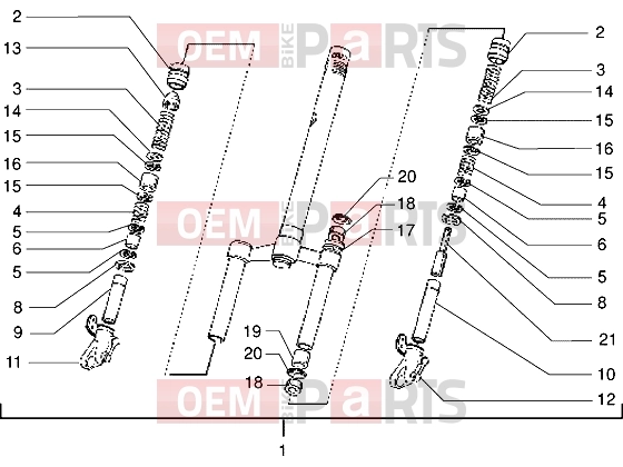 PIAGGIO Suspensions-Wheels » Front fork