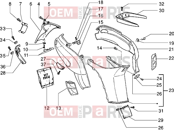 PIAGGIO Chassis » Side covers