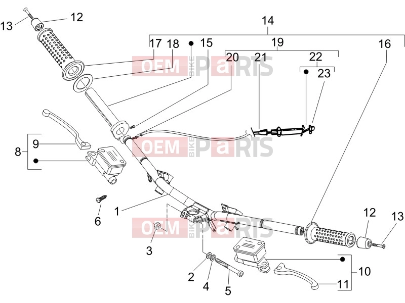 PIAGGIO NRG Power DD Handlebars/Steering » Handlebars - Master cil.