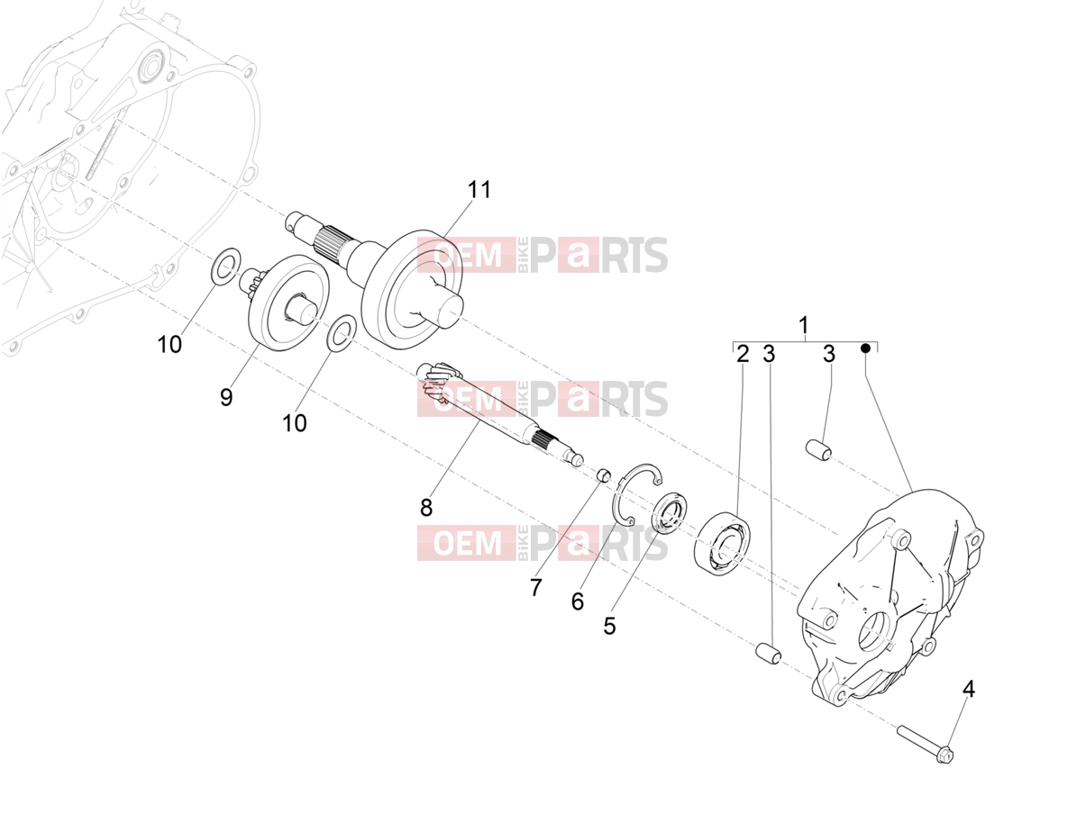 Engine » Reduction unit - Piaggio NRG Power DD 2019