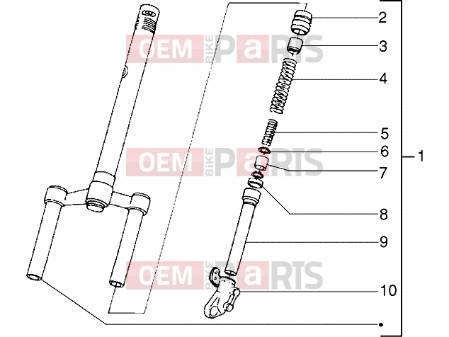 Suspensions-Wheels » Front fork - Piaggio NTT