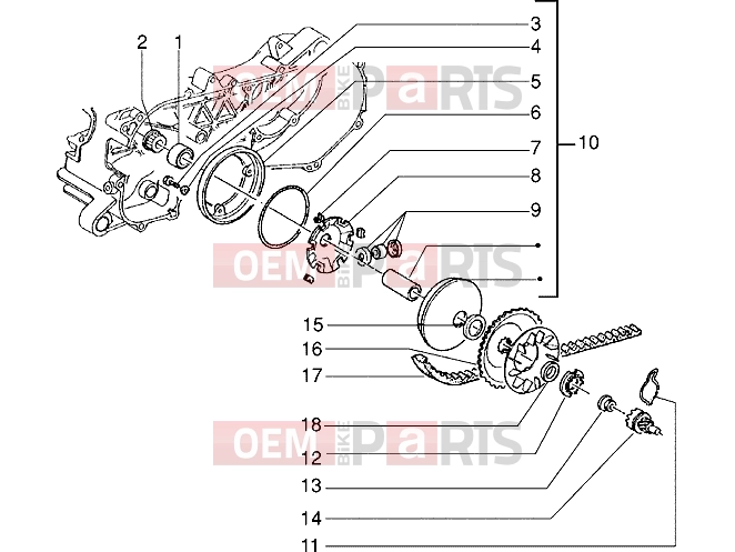 PIAGGIO Engine » Driven pulley