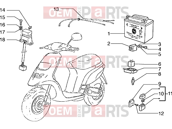 PIAGGIO Electrical system » Electrical devices
