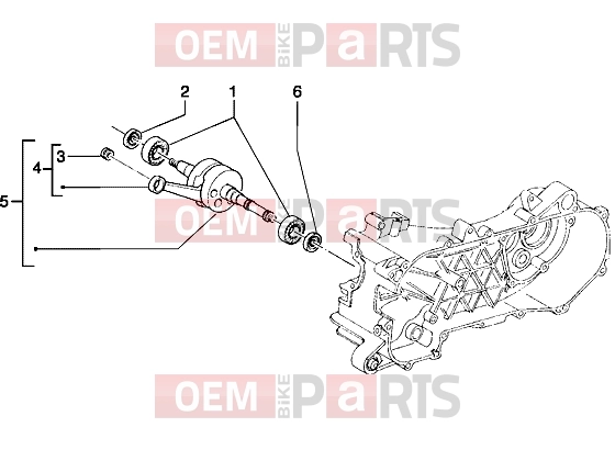 Engine » Crankshaft - Piaggio Typhoon 50 2T