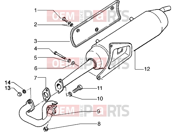 Engine » Silencer - Piaggio Typhoon 50 2T
