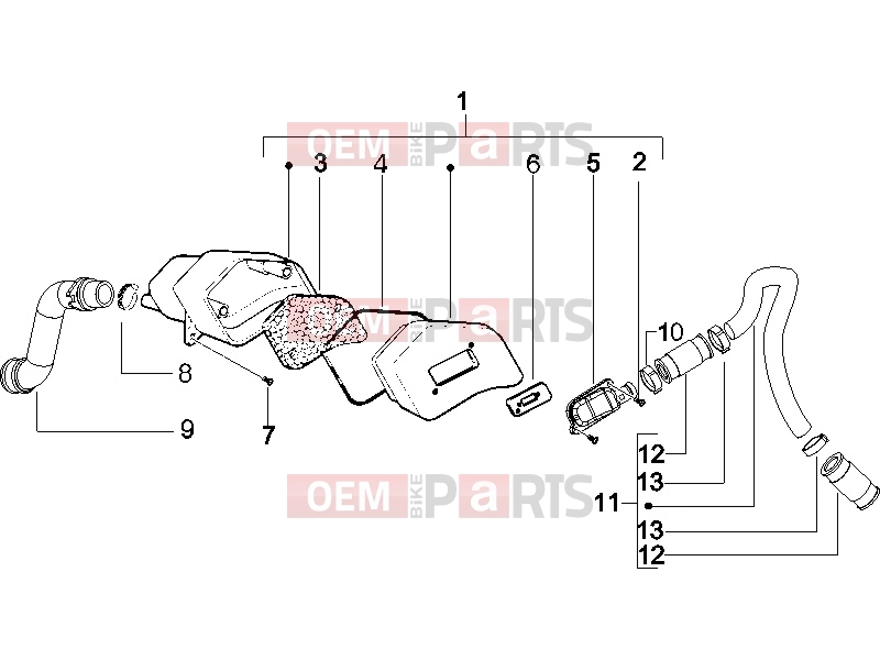 PIAGGIO Typhoon 50 2T Engine » Secondary air box