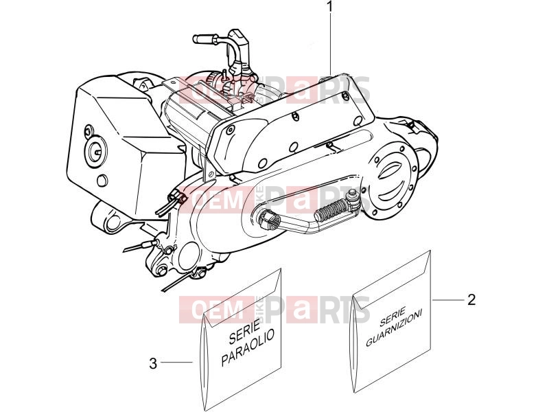 PIAGGIO Typhoon 50 2T Engine » Engine, assembly