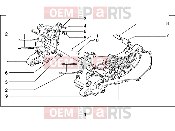 PIAGGIO Engine » Crankcase