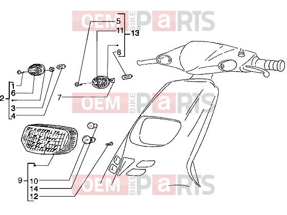 PIAGGIO Electrical system » Headlamp