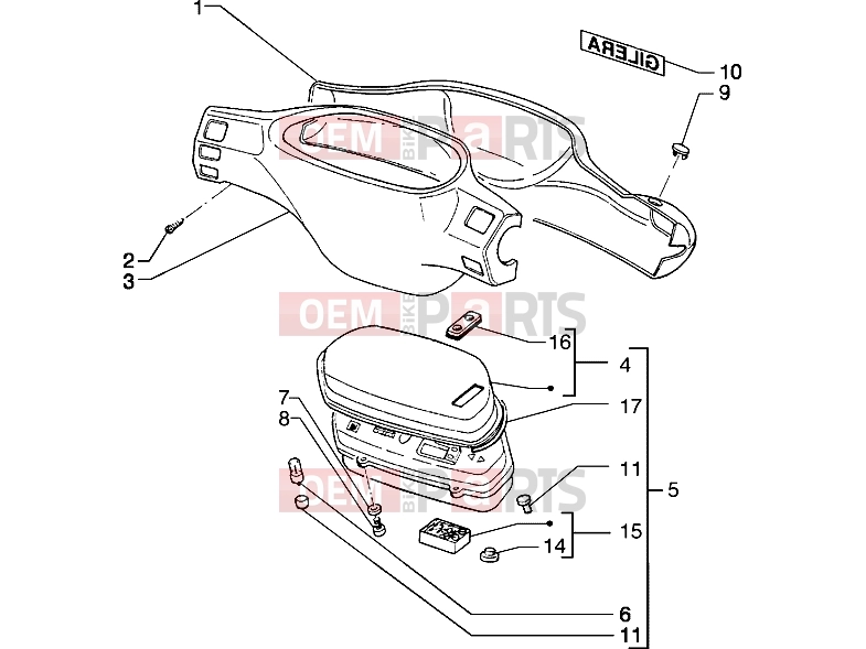 Handlebars » Speedometers kms.-Handlebar covers - Piaggio Typhoon 50 X 2T