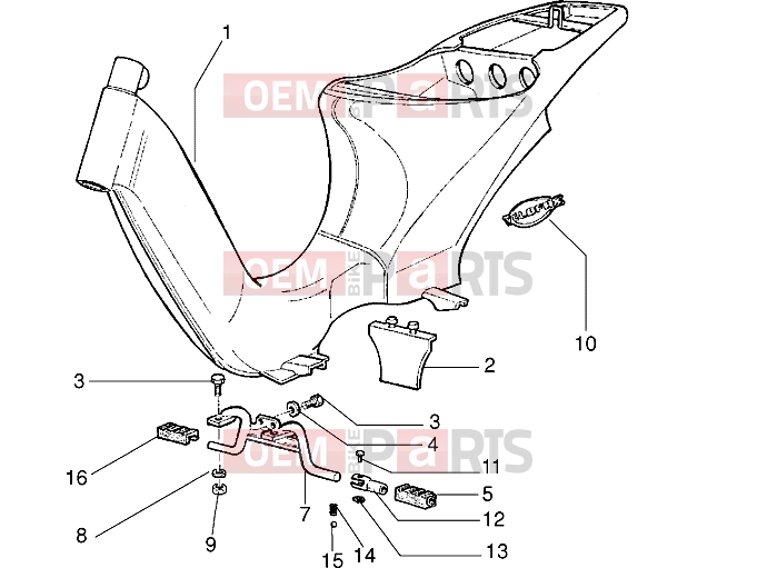 Chassis » Frame - Piaggio Velofax