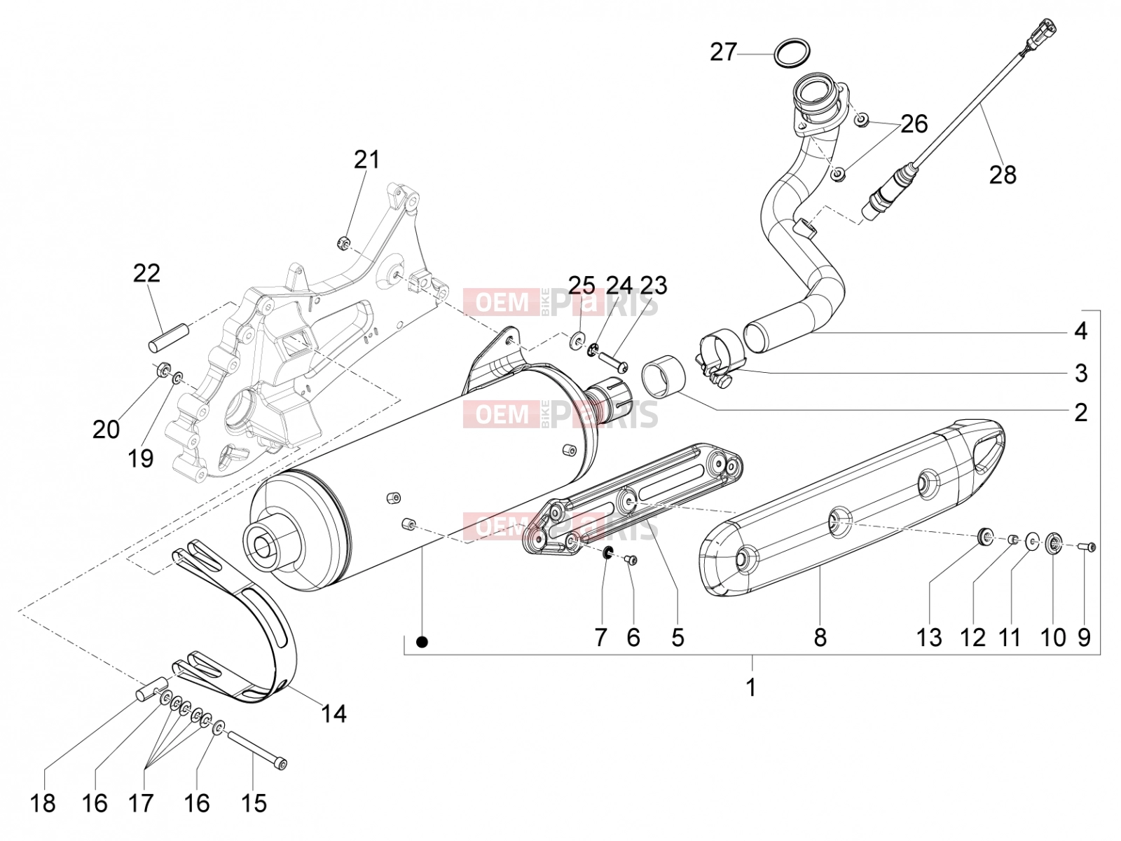 PIAGGIO X10 500 4V I.E. Engine » Silencer