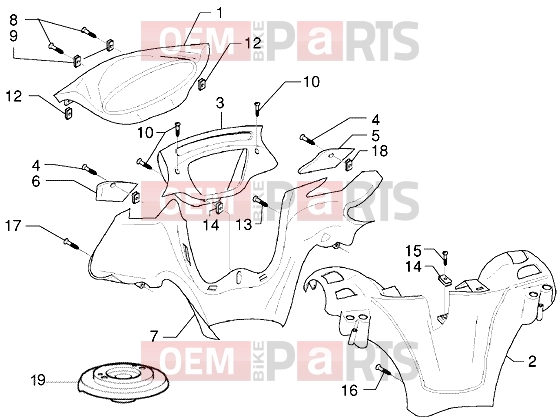 PIAGGIO Handlebars » Handlebars covers
