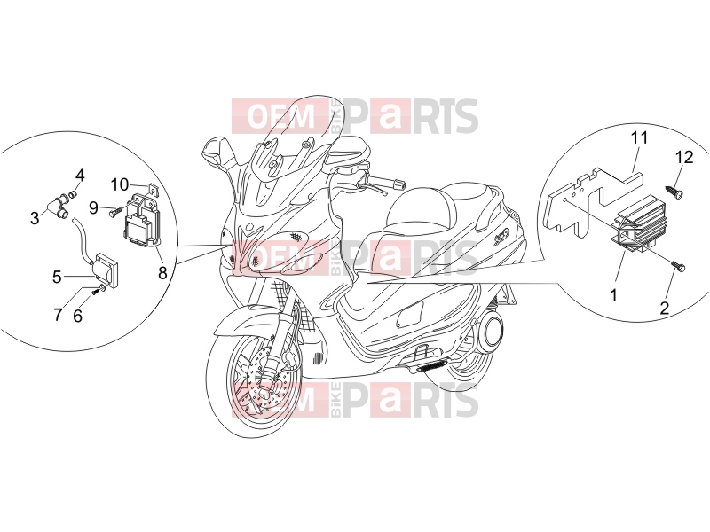 Electrical system » Voltage Regulators - Electronic Control Units (ecu) - H.T. Coil - Piaggio X9 125 Evolution 2006