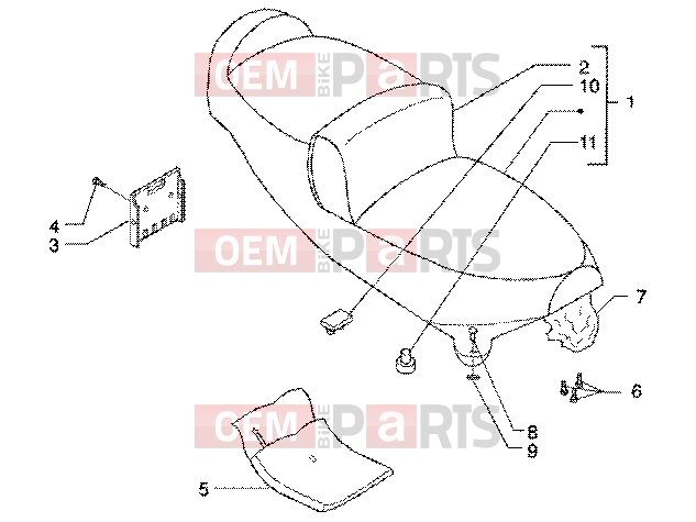 PIAGGIO Chassis » Saddle-tools kit