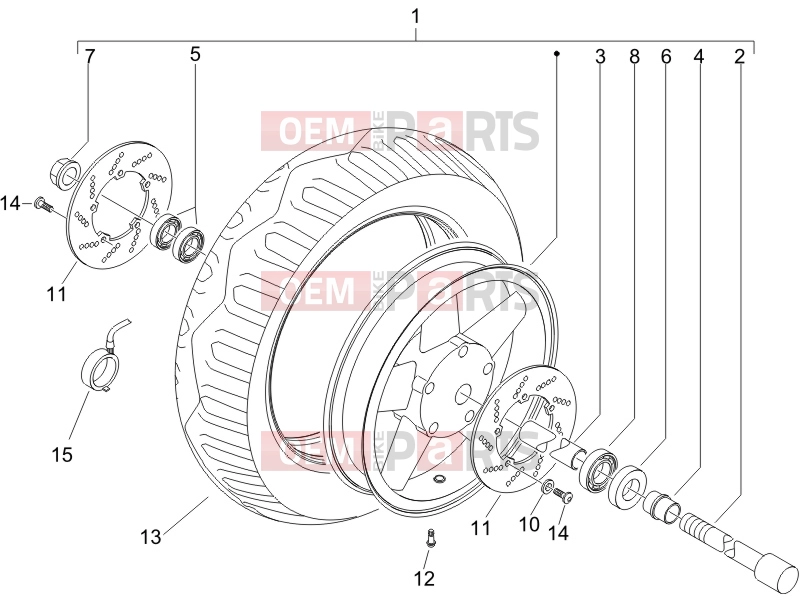 PIAGGIO X9 250 Evolution Suspensions - Wheels » Front wheel