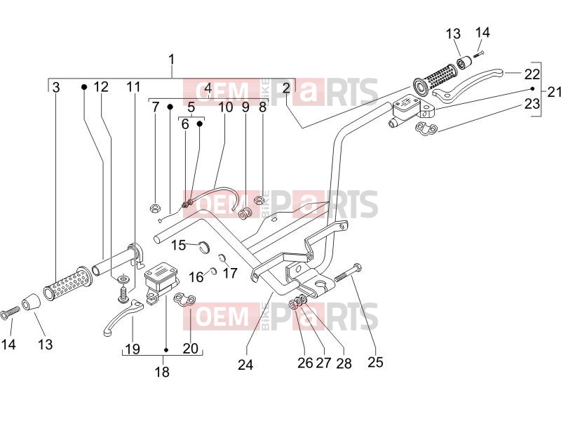 PIAGGIO X9 250 Evolution Handlebars/Steering » Handlebars - Master cil.