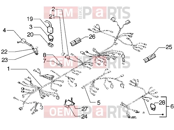 Electrical system » Cable harness - Piaggio X9 500