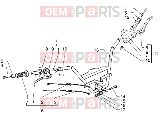 Handlebars » Handlebars-Master cylinders - Piaggio X9 500