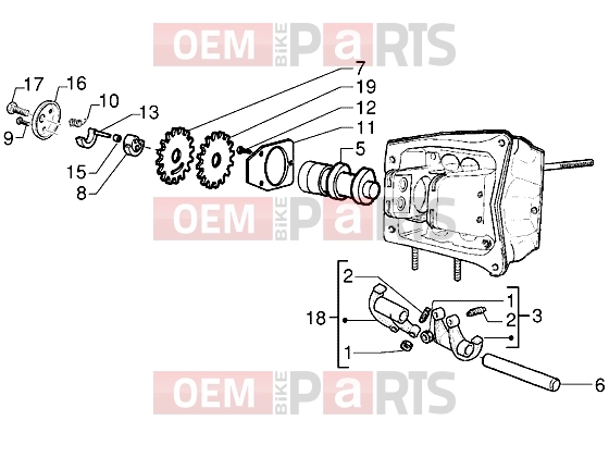PIAGGIO Engine » Rocker levers support