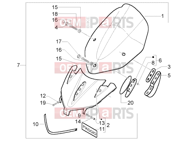 PIAGGIO Chassis » Windscreen