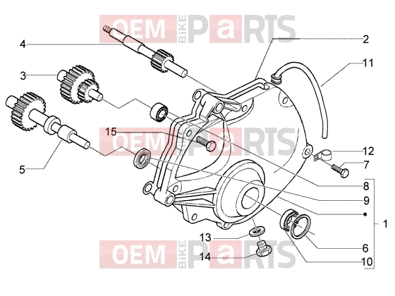 PIAGGIO Engine » Reduction unit cover